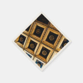 Serviette En Papier Noir et or (Coin)