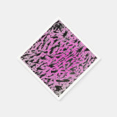 Serviette En Papier Noir et rose du néon funky (Coin)