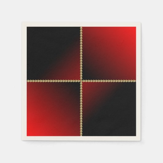 Serviette En Papier Noir et rouge (Devant)