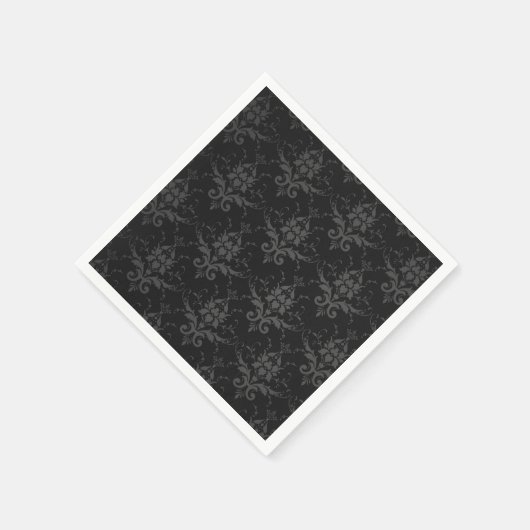 Serviette en papier noir gothique pour mariage et (Coin)