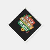 Serviette En Papier Noir Histoire Mois Afrique drapeau (Coin)