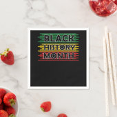 Serviette En Papier Noir Histoire Mois Afrique Drapeau (7) (En situation)