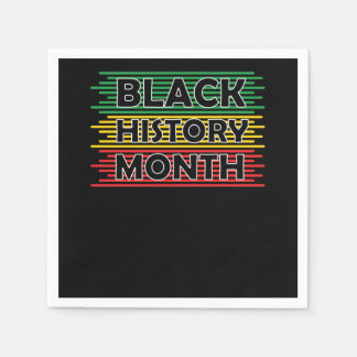 Serviette En Papier Noir Histoire Mois Afrique Drapeau (7)
