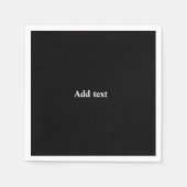 Serviette En Papier Noir, modèle simple et élégant, (Devant)