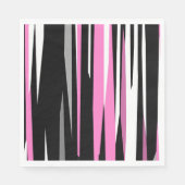 Serviette En Papier Noir rose et blanc Abstrait (Devant)