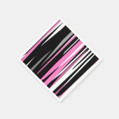 Serviette En Papier Noir rose et blanc Abstrait (Coin)