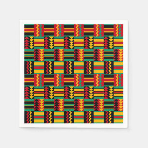 Serviette En Papier Noir rouge de vert jaune de panier de fierté