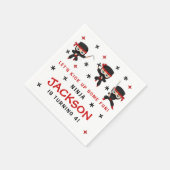 Serviette En Papier Noir rouge Ninja Karate Anniversaire Papier pour g (Coin)