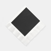 Serviette En Papier Noir Uni Élégant (Coin)