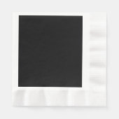 Serviette En Papier Noir Uni Élégant (Devant)
