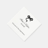 Serviette en papier noire pour mariage (Coin)