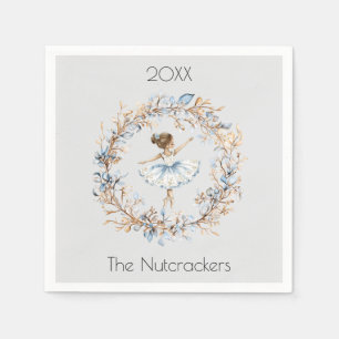 Serviette En Papier Noisette de Noël Aquarelle Ballerina