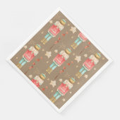 Serviette En Papier Noisette de Noël Rustique Kraft (Coin)