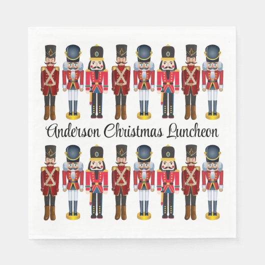 Serviette En Papier Noisette Personnaliser Texte Soldat Noël (Devant)