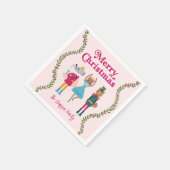 Serviette En Papier Noisette rose Noël (Coin)