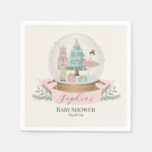 Serviette En Papier noisette rose noël baby shower vaisselle (Devant)