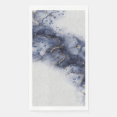 Serviette En Papier Noix d'encre bleu foncé et or (Devant)