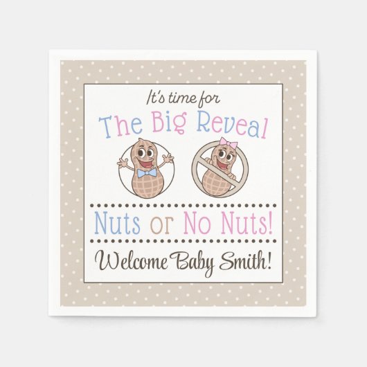 Serviette En Papier Noix ou Pas de noix genre révéler des serviettes d (Devant)