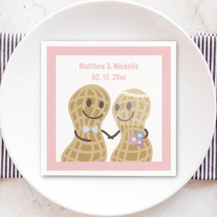Serviette En Papier Noix sur l'autre amusant adorable fête de mariage