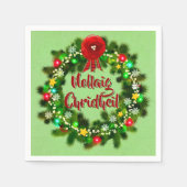 Serviette En Papier Nollaig Chridheil Cocktail de Noël écossais (Devant)