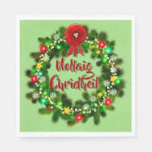 Serviette En Papier Nollaig Chridheil Dîner de Noël écossais (Devant)