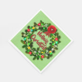 Serviette En Papier Nollaig Chridheil Dîner de Noël écossais (Coin)