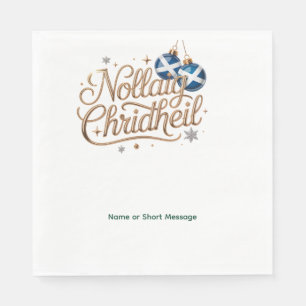 Serviette En Papier Nollaig Chridheil gaélique écossaise personnalisé