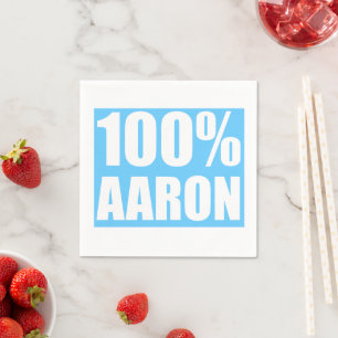 Serviette En Papier Nom Aaron