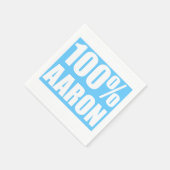 Serviette En Papier Nom Aaron (Coin)
