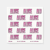 Serviette En Papier Nom Alice (Devant)