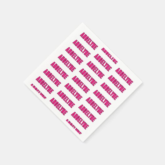 Serviette En Papier Nom Angelyne (Coin)