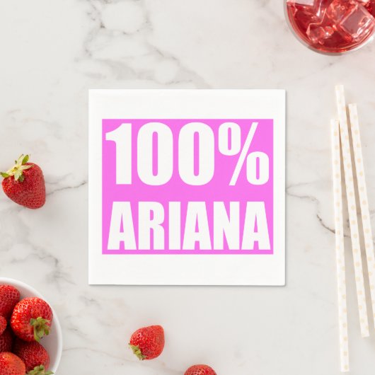 Serviette En Papier Nom Ariana 100 % (En situation)