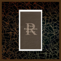Nom Brown et bronzage Papier monogramme Serviette 