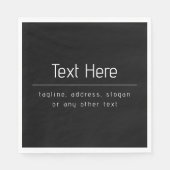 Serviette En Papier Nom commercial minimal moderne et autres informati (Devant)