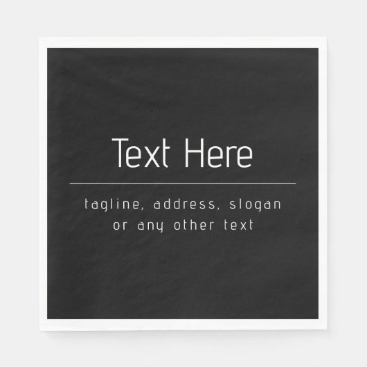 Serviette En Papier Nom commercial minimal moderne et autres informati (Devant)