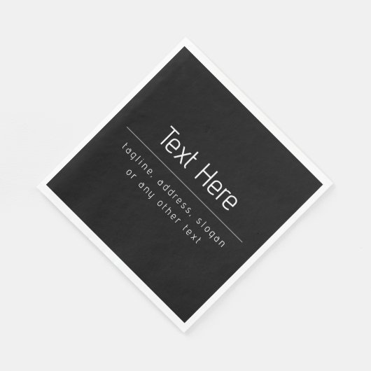 Serviette En Papier Nom commercial minimal moderne et autres informati (Coin)