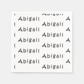 Serviette En Papier Nom d'abigail (Devant)