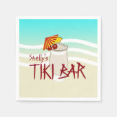 Serviette En Papier Nom de boisson congelée Tiki Bar (Devant)