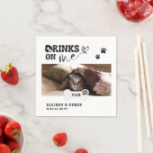 Serviette En Papier Nom de chat personnalisé Boissons sur moi Photo (En situation)