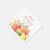 Serviette En Papier Nom de citrouille de Thanksgiving (Coin)