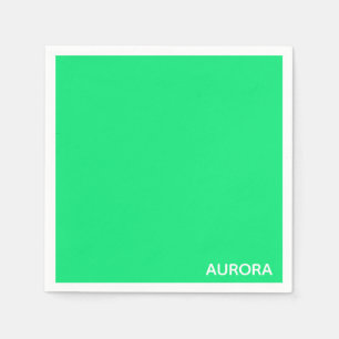 Serviette En Papier Nom de couleur verte Aurora