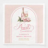 Serviette En Papier Nom de douche de mariée aux serviettes à l'aquarel (Devant)