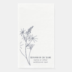 Serviette En Papier Nom de famille du Fleur sauvage du Texas Bluebonne
