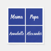 Serviette En Papier Nom de famille Modèles (Devant)