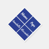 Serviette En Papier Nom de famille Modèles (Coin)