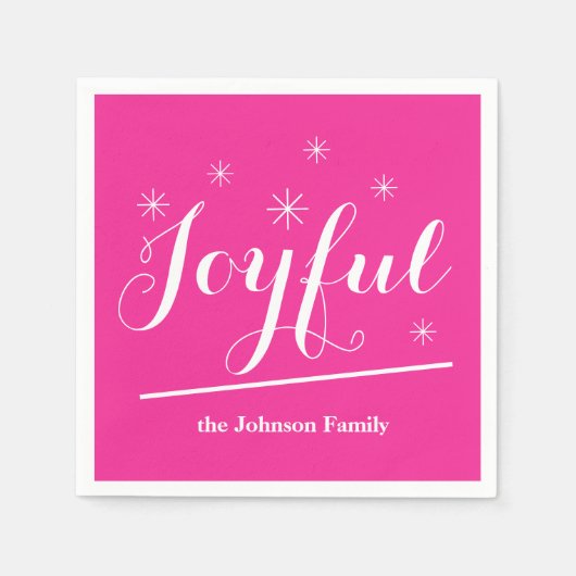 Serviette En Papier Nom De Famille Papier Personnalisé Cocktail Servie (Devant)