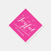 Serviette En Papier Nom De Famille Papier Personnalisé Cocktail Servie (Coin)