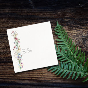 Serviette En Papier Nom de fleur de la Garden Party française