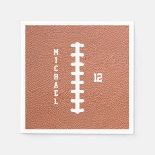 Serviette En Papier Nom de football américain Fête d'anniversaire