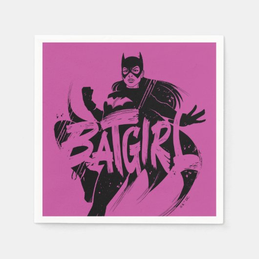 Serviette En Papier Nom de la brosse d'encre Batgirl (Devant)